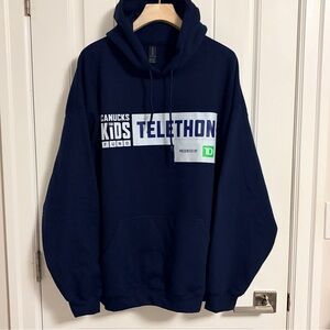 New Vancouver Canucks Kids Fund Telethon Hoodie Size 2XL XXL